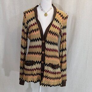 Anna Sui Size 4 Cardigan Brown/Tan, etc.
